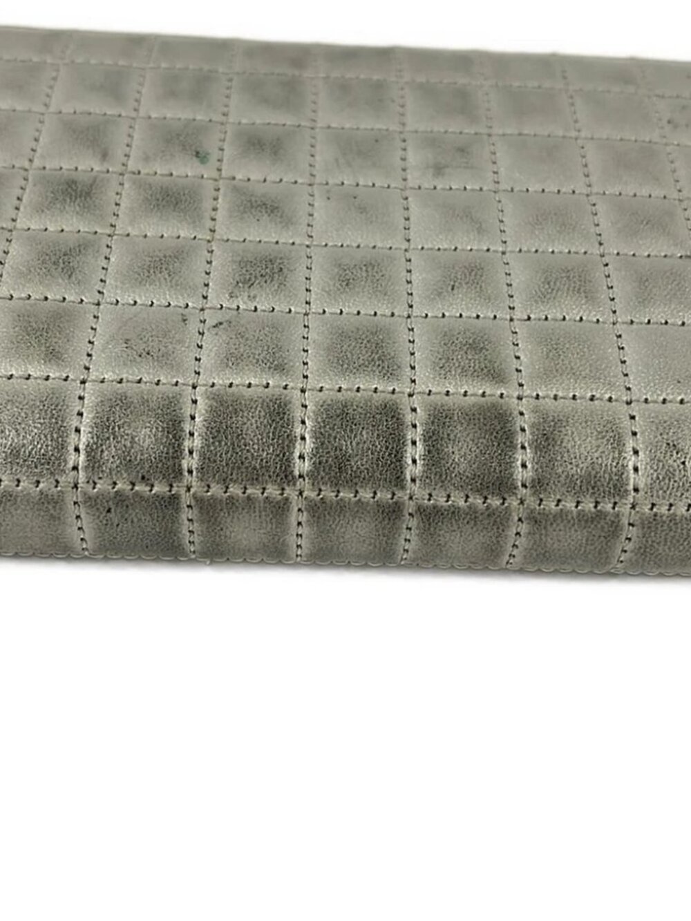 CELINE - Silver Leather Long Wallet - Picture 6 of 8